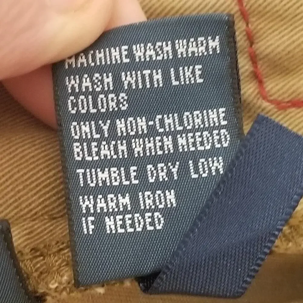 Polo Ralph‎ Lauren Authentic Dungarees Jeans Mens 36x32 Beige Straight Denim